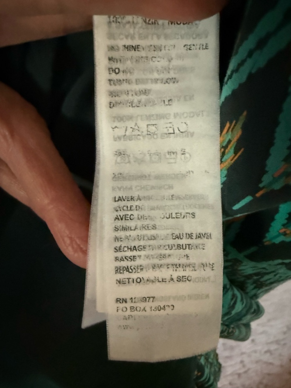 Green geometric dress | Prana Medium - Picture 6 of 6